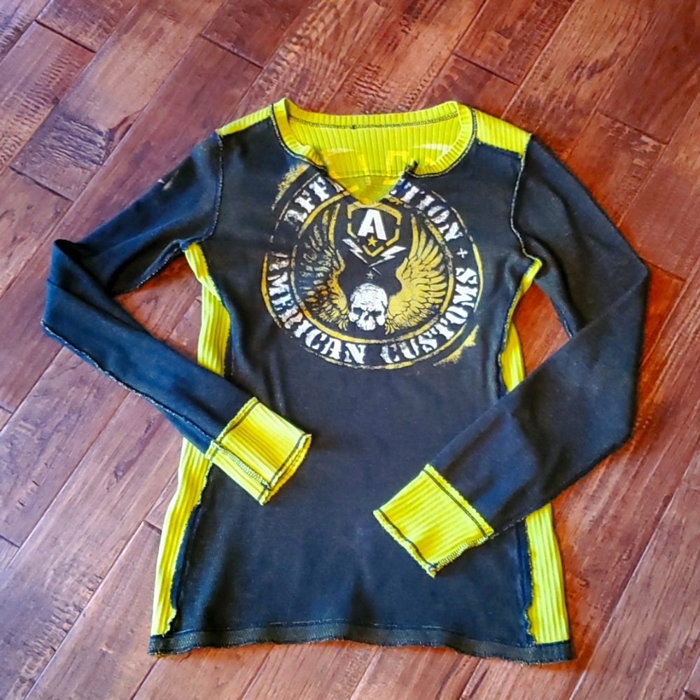 Affliction Reversible Thermal Long Sleeve Shirt